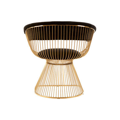 Black Velvet and Gold Finish Chair | Vogue