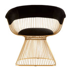 Black Velvet and Gold Finish Chair | Vogue