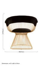 Black Velvet and Gold Finish Chair | Vogue