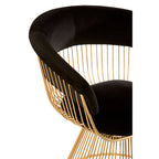 Black Velvet and Gold Finish Chair | Vogue