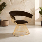 Black Velvet and Gold Finish Chair | Vogue