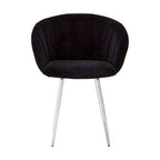 Black and Silver Velvet Chair | Vogue