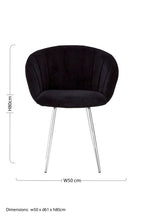 Black and Silver Velvet Chair | Vogue