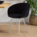 Black and Silver Velvet Chair | Vogue