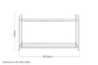 Silver Stainless Steel Base and Tempered Glass Console Table with Two Display Tiers | Vogue