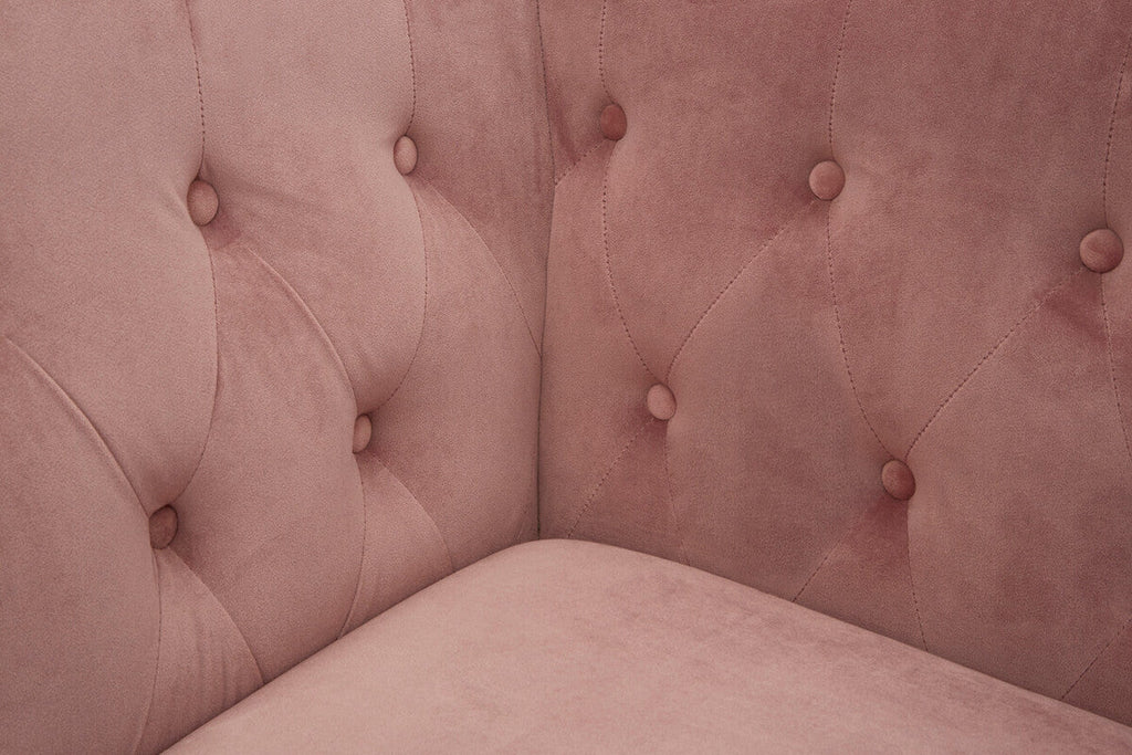 3 Seater Pink Velvet Sofa, Vogue