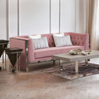 3 Seater Pink Velvet Sofa, Vogue