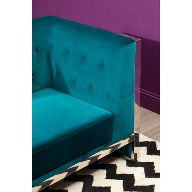 3 Seater Teal Velvet Sofa, Vogue
