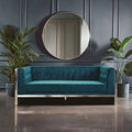 3 Seater Teal Velvet Sofa, Vogue