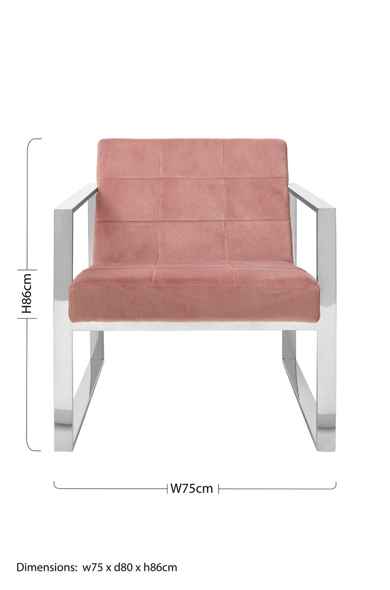 Pink Velvet Lounge Chair | Vogue