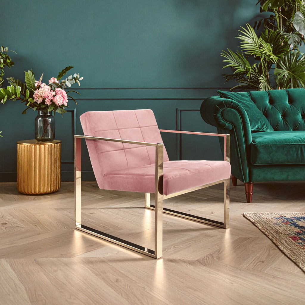 Pink Velvet Lounge Chair | Vogue