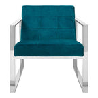 Teal Velvet Lounge Chair | Vogue