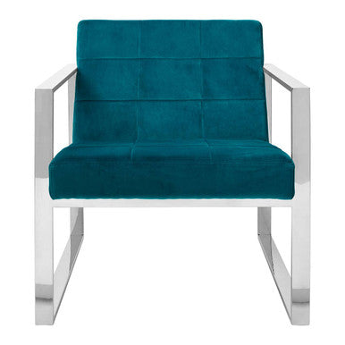 Teal Velvet Lounge Chair | Vogue