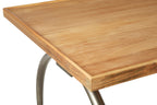 Natural Elm Wood Top Dining Table with Metal Frame | New Foundry