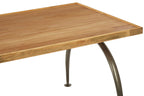 Natural Elm Wood Top Dining Table with Metal Frame | New Foundry