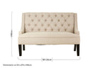 High Back Natural Linen Bench | Doucet
