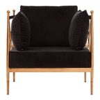 Chair with Rose Gold Finished Metal Arms | Novo