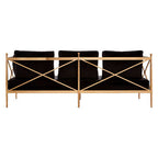 3 Seater Rose Gold Lattice Arms Sofa | Novo