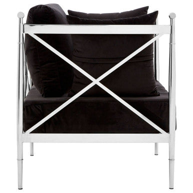 Chair with Silver Lattice Arms | Novo