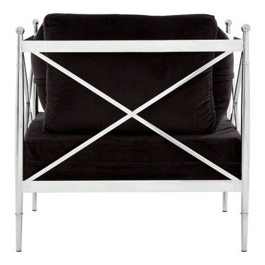 Chair with Silver Lattice Arms | Novo