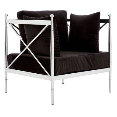 Chair with Silver Lattice Arms | Novo