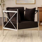 Chair with Silver Lattice Arms | Novo