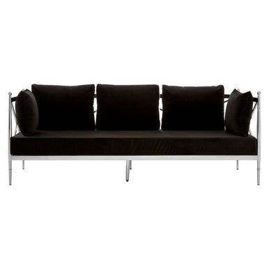 3 Seater Sofa with Silver Lattice Sides | Novo