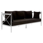 3 Seater Sofa with Silver Lattice Sides | Novo