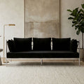 3 Seater Sofa with Silver Lattice Sides | Novo