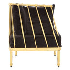 Chair with Gold Finish Tapered Arms | Novo