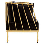 2 Seater Gold Finish Tapered Arms Sofa | Novo