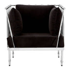 Chair with Silver Finish Tapered Arms | Novo