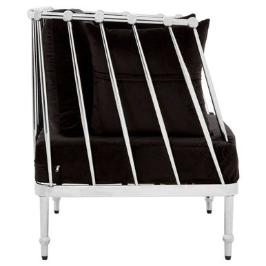 Chair with Silver Finish Tapered Arms | Novo