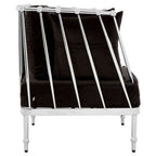 Chair with Silver Finish Tapered Arms | Novo