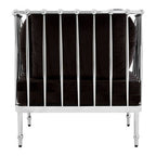 Chair with Silver Finish Tapered Arms | Novo