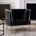 Chair with Silver Finish Tapered Arms | Novo