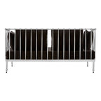 2 Seater Silver Finish Tapered Arms Sofa | Novo