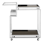 3 Tier Trolley with Silver Finish Frame | Novo