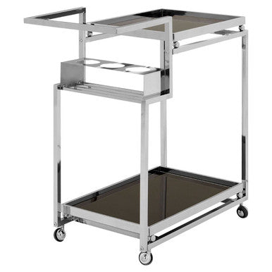 3 Tier Trolley with Silver Finish Frame | Novo