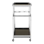 3 Tier Trolley with Silver Finish Frame | Novo