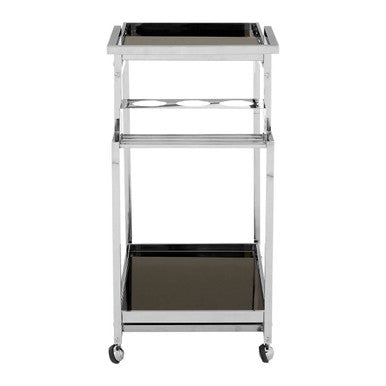 3 Tier Trolley with Silver Finish Frame | Novo