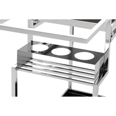 3 Tier Trolley with Silver Finish Frame | Novo