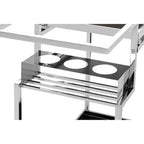 3 Tier Trolley with Silver Finish Frame | Novo