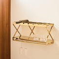 2 Tier 7 Bottle Gold Finish Wine Rack | Novo