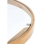 Round Rose Gold Side Table with Tempered Glass Top | Novo