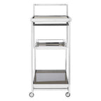 3 Tier Silver Finish Trolley | Novo