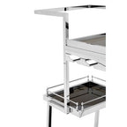 3 Tier Silver Finish Trolley | Novo