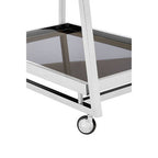 3 Tier Silver Finish Trolley | Novo