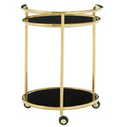 Round Gold Finish Trolley | Novo