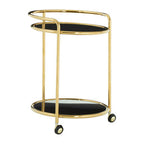 Round Gold Finish Trolley | Novo
